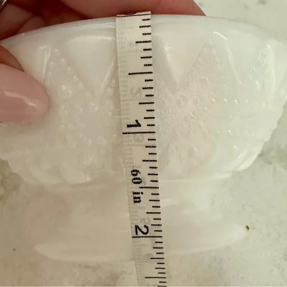 White Milk Glass Pedestal Dessert Bowl - Picture 6 of 6